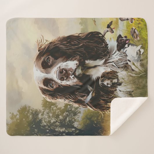 Couverture Sherpa Anglais Springer Spaniel (Devant (Horizontal))