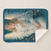 Couverture Sherpa Angle de Noël victorien vintage (Devant (Horizontal))