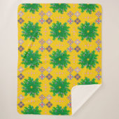 Couverture Sherpa Angles Vue oeil Canvas Geo soleil Jaune (Devant)