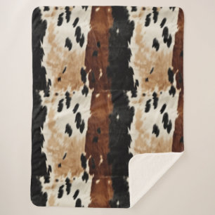 Couverture Sherpa Animal de la vache Brown de l'Ouest