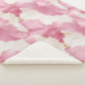 Couverture Sherpa Animal de vache blanche rose (3/4)