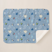 Couverture Sherpa Animal Friends "Bye Buddy" Motif d'hiver (Devant (Horizontal))