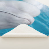 Couverture Sherpa Animal marin de la petite baleine béluga (3/4)