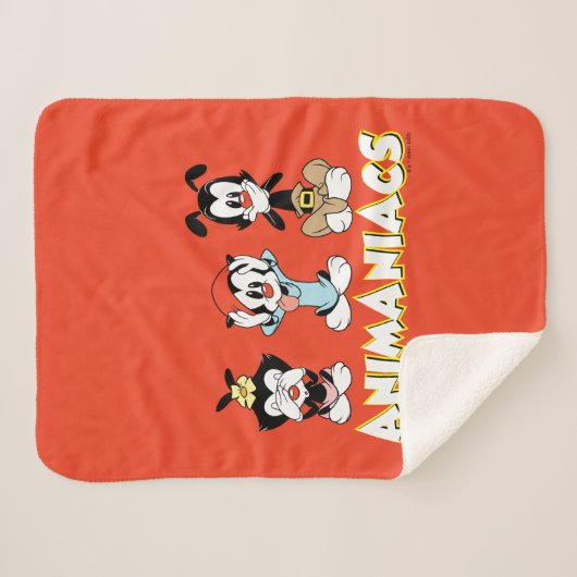 Couverture Sherpa Animaniacs | Graphique de Warner Sibings "No Evil" (Devant (Horizontal))
