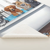 Couverture Sherpa Animaux amusants dans le bain (3/4)