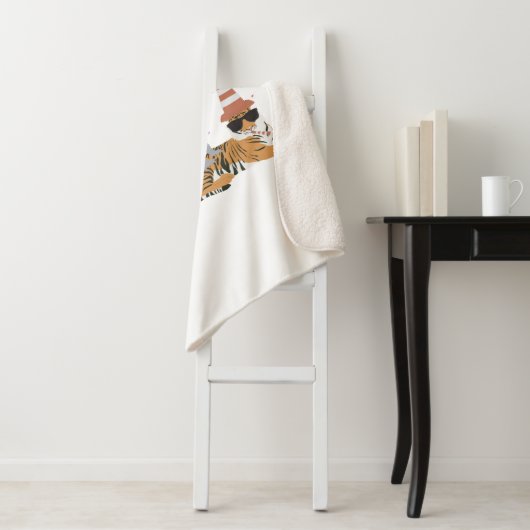 Couverture Sherpa Animaux - Beaux animaux ayant une fête (En situation)