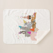 Couverture Sherpa Animaux - Beaux animaux ayant une fête (Devant (Horizontal))