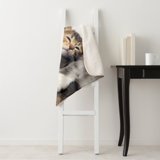 Couverture Sherpa Animaux de bébés cutest | Cute Kitten Hug (En situation)