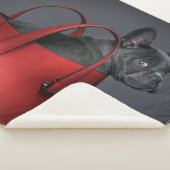 Couverture Sherpa Animaux de bébés cutest | French Bulldog Red Hand (3/4)