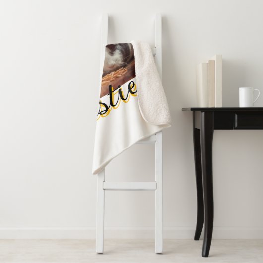 Couverture Sherpa Animaux de compagnie amis besties ajouter nom anim (En situation)