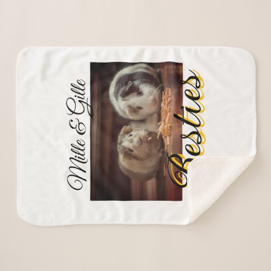 Couverture Sherpa Animaux de compagnie amis besties ajouter nom anim (Devant (Horizontal))