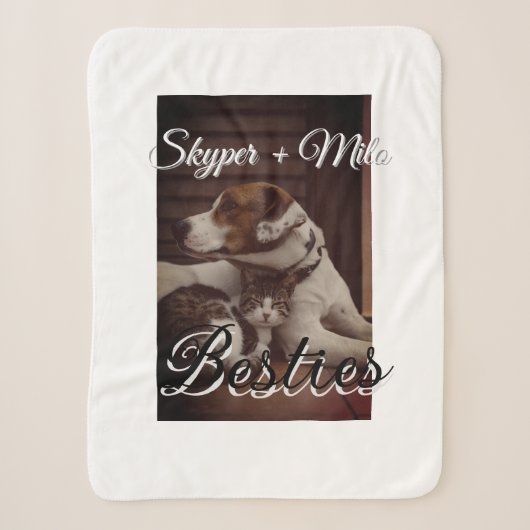 Couverture Sherpa Animaux de compagnie amis besties ajouter nom anim (Devant)