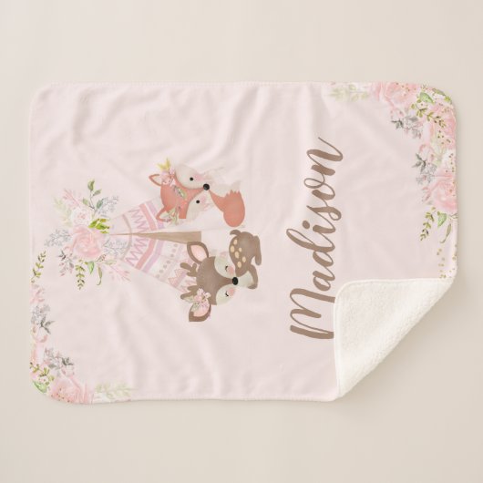 Couverture Sherpa Animaux des forêts (Devant (Horizontal))