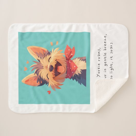 Couverture Sherpa Animaux familiers Fleece Blanches & Jets (Devant (Horizontal))