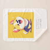 Couverture Sherpa Animaux familiers Fleece Blanches & Jets (Devant (Horizontal))