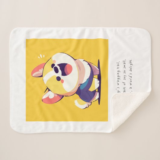 Couverture Sherpa Animaux familiers Fleece Blanches & Jets (Devant (Horizontal))