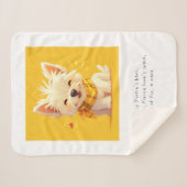 Couverture Sherpa Animaux familiers Fleece Blanches & Jets (Devant (Horizontal))