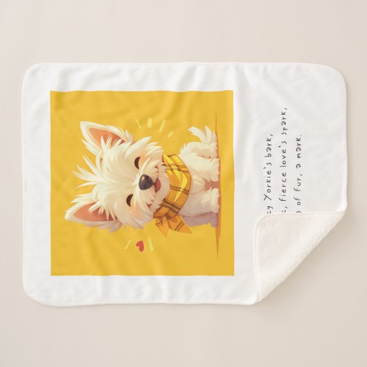 Couverture Sherpa Animaux familiers Fleece Blanches & Jets (Devant (Horizontal))