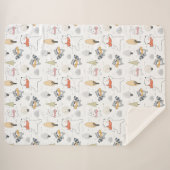 Couverture Sherpa Animaux forestiers adorables Sherpa Blanket (Devant (Horizontal))