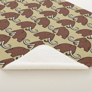 Couverture Sherpa Animaux géants : dessin animé de mammouths disparu
