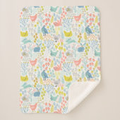 Couverture Sherpa Animaux Pastel du printemps (Devant)