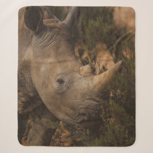 COUVERTURE SHERPA ANIMAUX SAUVAGES RHINO