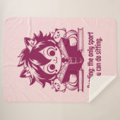 Couverture Sherpa Anime Catboy lit un livre et une citation drôle (Devant (Horizontal))