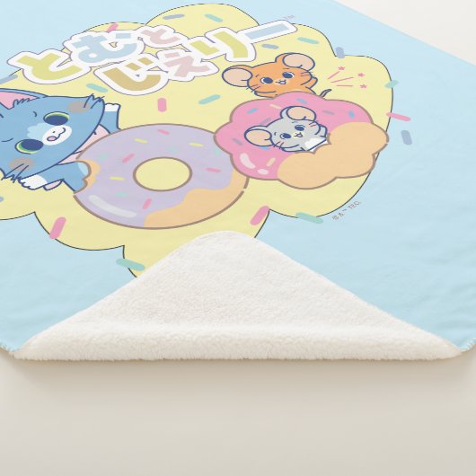 Couverture Sherpa Anime Donut délice avec Tom, Jerry et Tuffy (3/4)