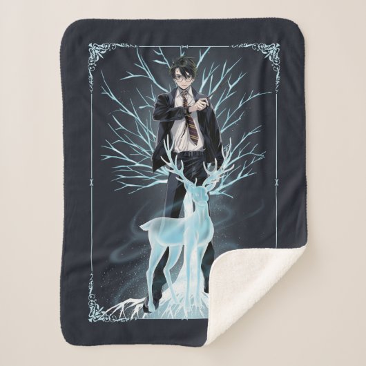 Couverture Sherpa Anime HARRY POTTER™ Stag Patronus (Devant)