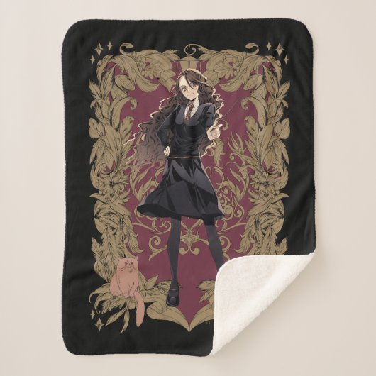 Couverture Sherpa Anime Hermione Granger Cadre Orné (Devant)
