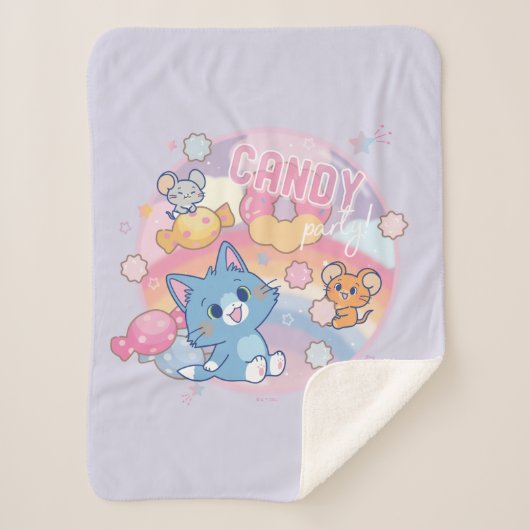 Couverture Sherpa Anime Tom et Jerry Candy Party (Devant)