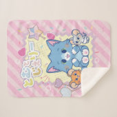 Couverture Sherpa Anime Tom et Jerry Strawberry Fun (Devant (Horizontal))