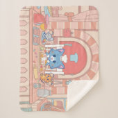 Couverture Sherpa Anime Tom, Jerry et boulangerie Tuffy (Devant)