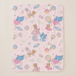 Couverture Sherpa Anime Tom, Jerry et Tuffy Candyland Motif