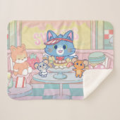 Couverture Sherpa Anime Tom, Jerry et Tuffy Dessert Parlor (Devant (Horizontal))