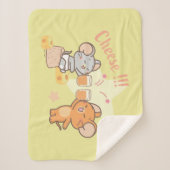 Couverture Sherpa Anime Tuffy et Jerry Cheese au fromage (Devant)