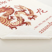 Couverture Sherpa Année Zodiaque Chinoise De L'Animal Du Dragon (3/4)