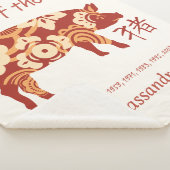 Couverture Sherpa Année Zodiaque Chinoise Du Signal Animal De Cochon (3/4)