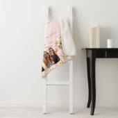 Couverture Sherpa Anniversaire blush rose or amis étoiles photo (En situation)