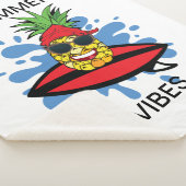 Couverture Sherpa Anniversaire drôle Surfant Ananas (3/4)