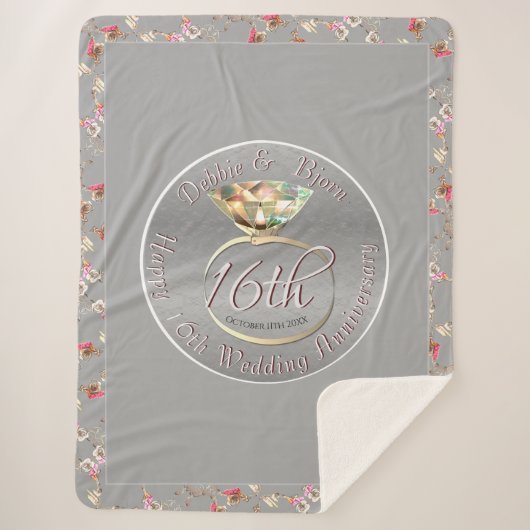 Couverture Sherpa Anniversaire du 16e Mariage de la cire (Devant)