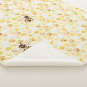 Couverture Sherpa Anniversaire Gâteau Miel Jaune Doré (3/4)