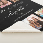 Couverture Sherpa Anniversaire noir blanc amis photo collage (3/4)