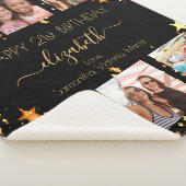 Couverture Sherpa Anniversaire photo collage noir or meilleurs amis (3/4)