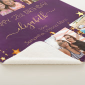 Couverture Sherpa Anniversaire violet or amis photo collage (3/4)