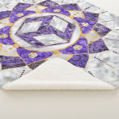 Couverture Sherpa Antahkarana à Lotus Mandala- Amethyst et Pearl (3/4)