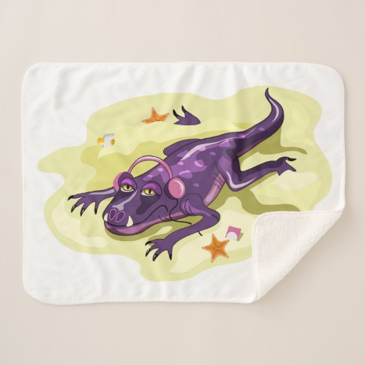 Couverture Sherpa Anteosaurus Bain De Soleil Avec Casque. (Devant (Horizontal))