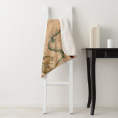 Couverture Sherpa Antique vieille carte inspirée (1) (En situation)