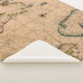 Couverture Sherpa Antique vieille carte inspirée (1) (3/4)