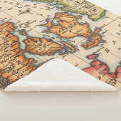 Couverture Sherpa Antique vieille carte inspirée (10) (3/4)